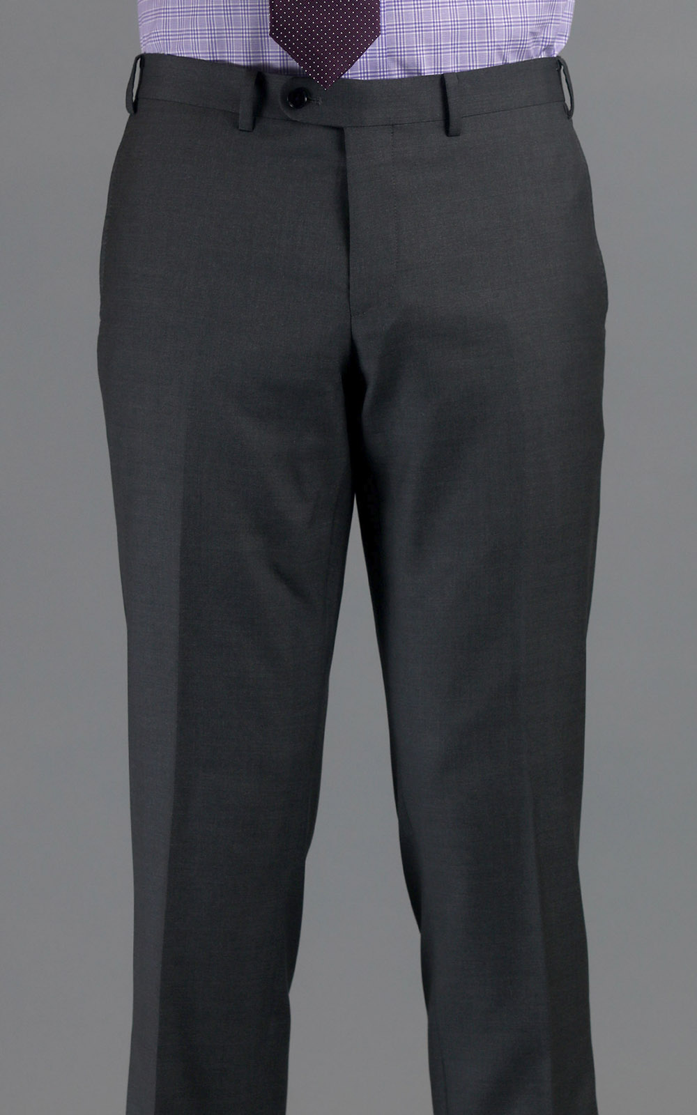 Medium Grey Sharkskin Two-Button Wool MTM Suit