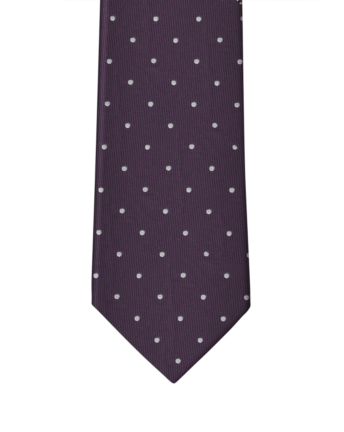 Dark Purple & White Dot Necktie