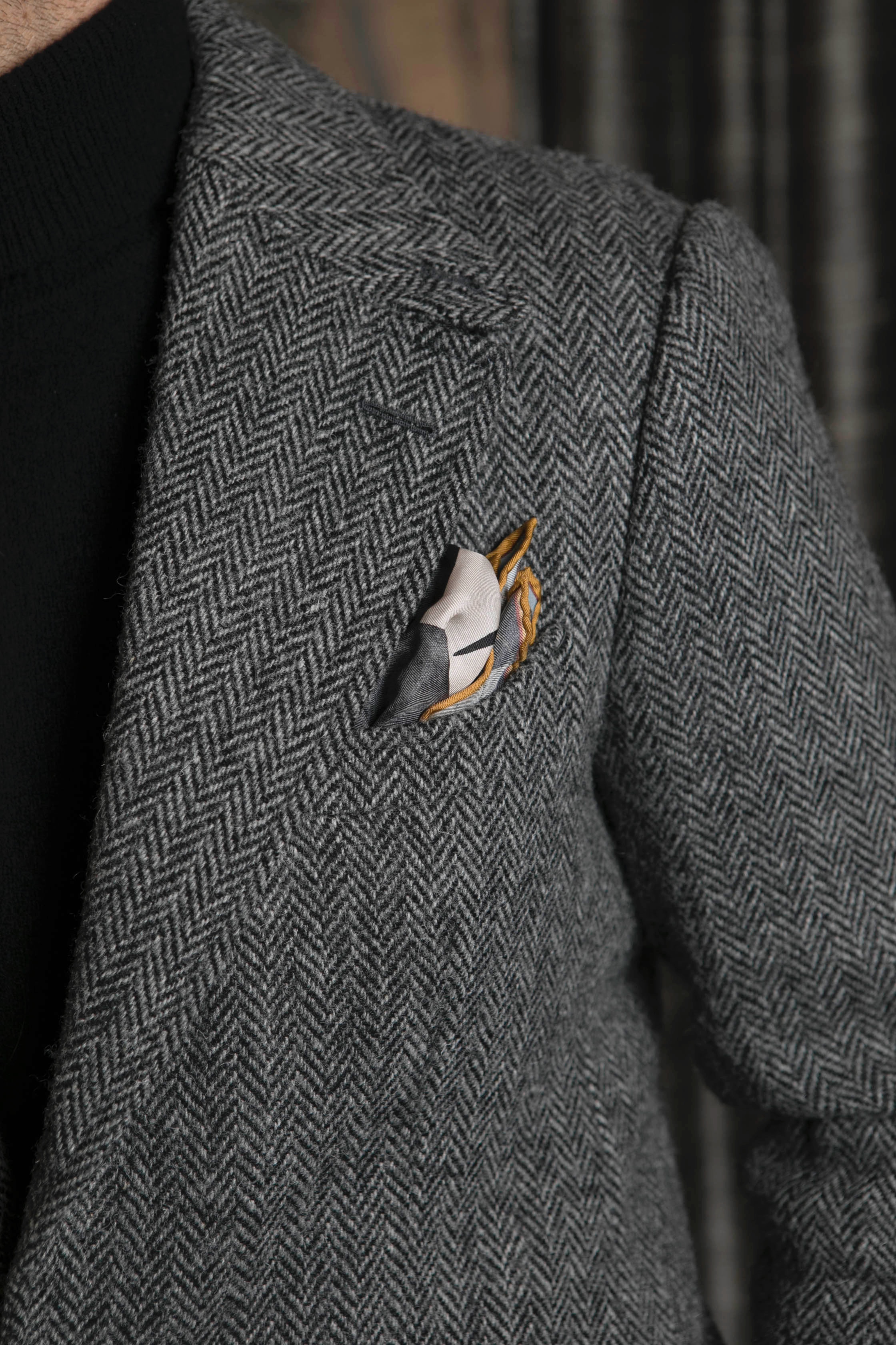 Grey Herringbone Tweed Sport Coat Beckett Robb, 44% OFF