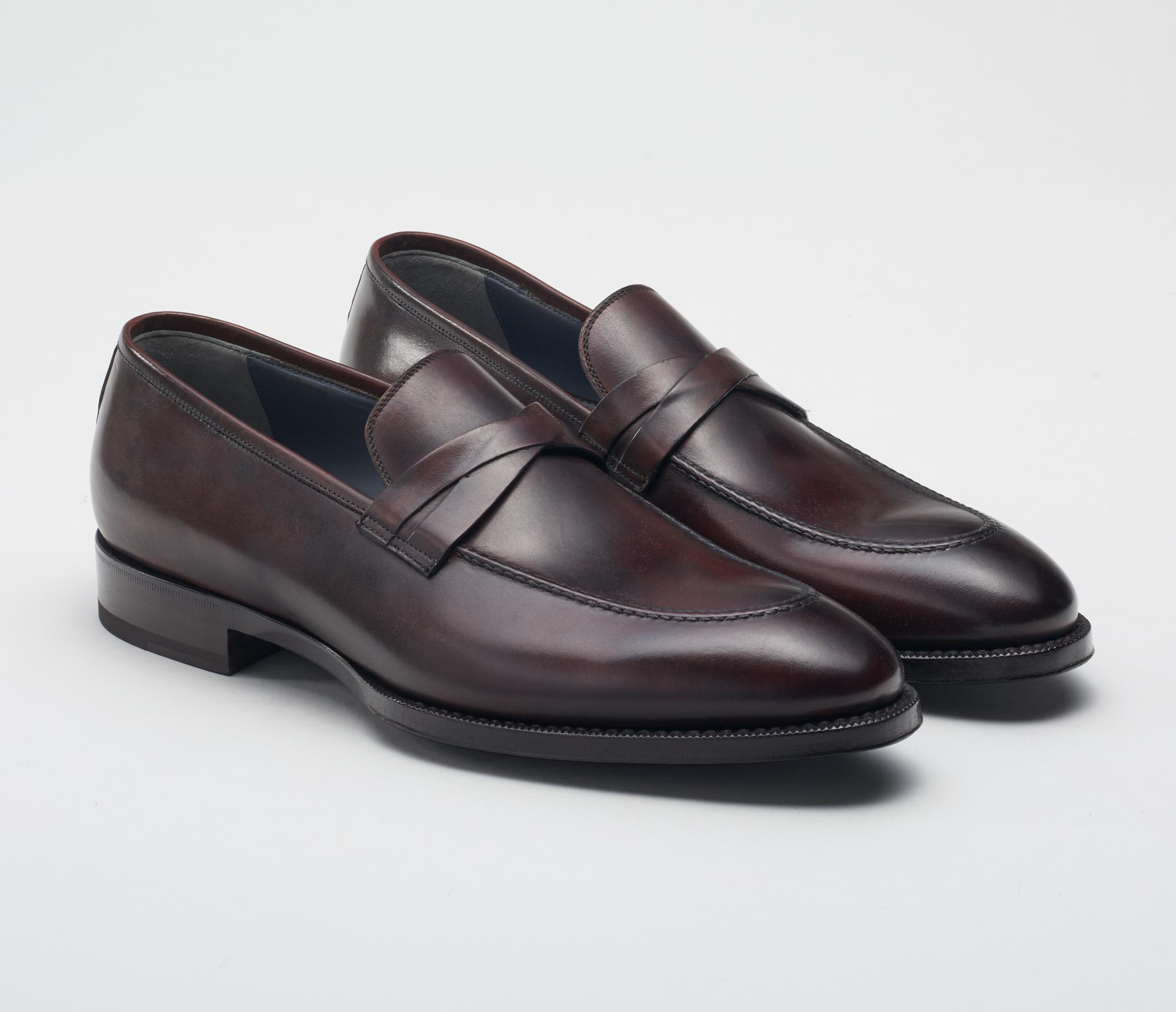 Siena Leather Loafer in Nero Fondente