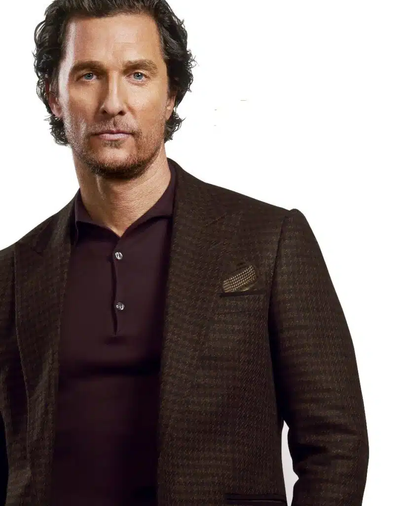 Matthew McConaughey Michael Pearson Red Long Sleeve Polo Sweater