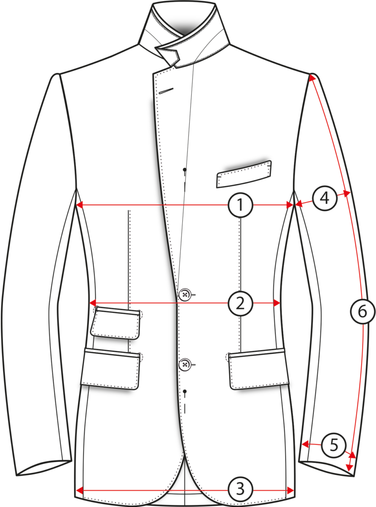 size chart jkt front