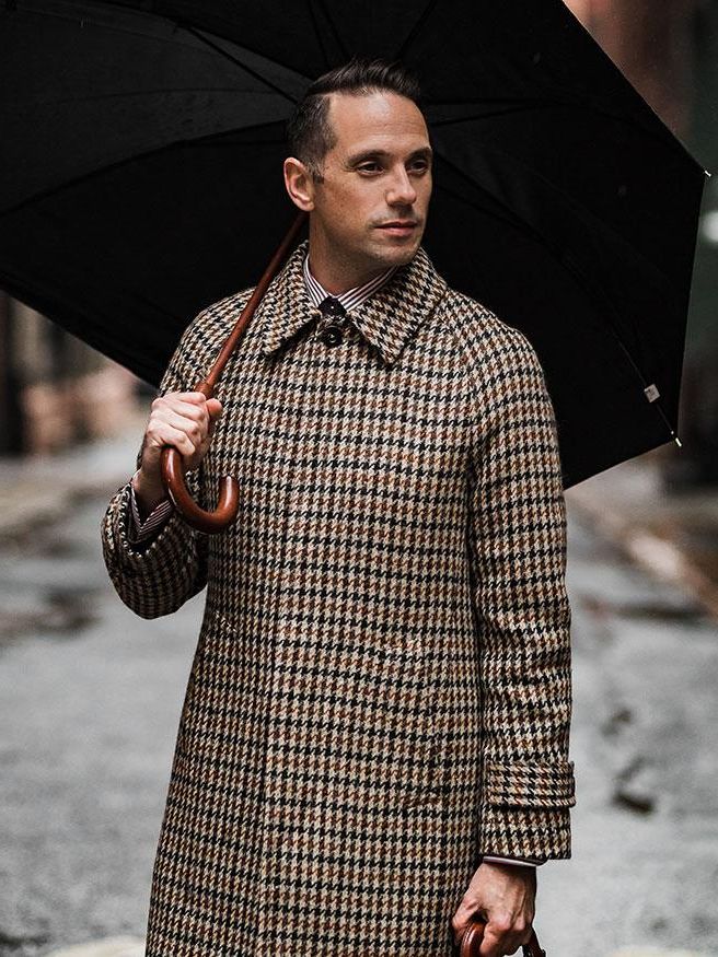 Houndstooth Balmacaan Coat | Michael Andrews Bespoke, New York's Most  Trusted Custom Tailor Since 2006