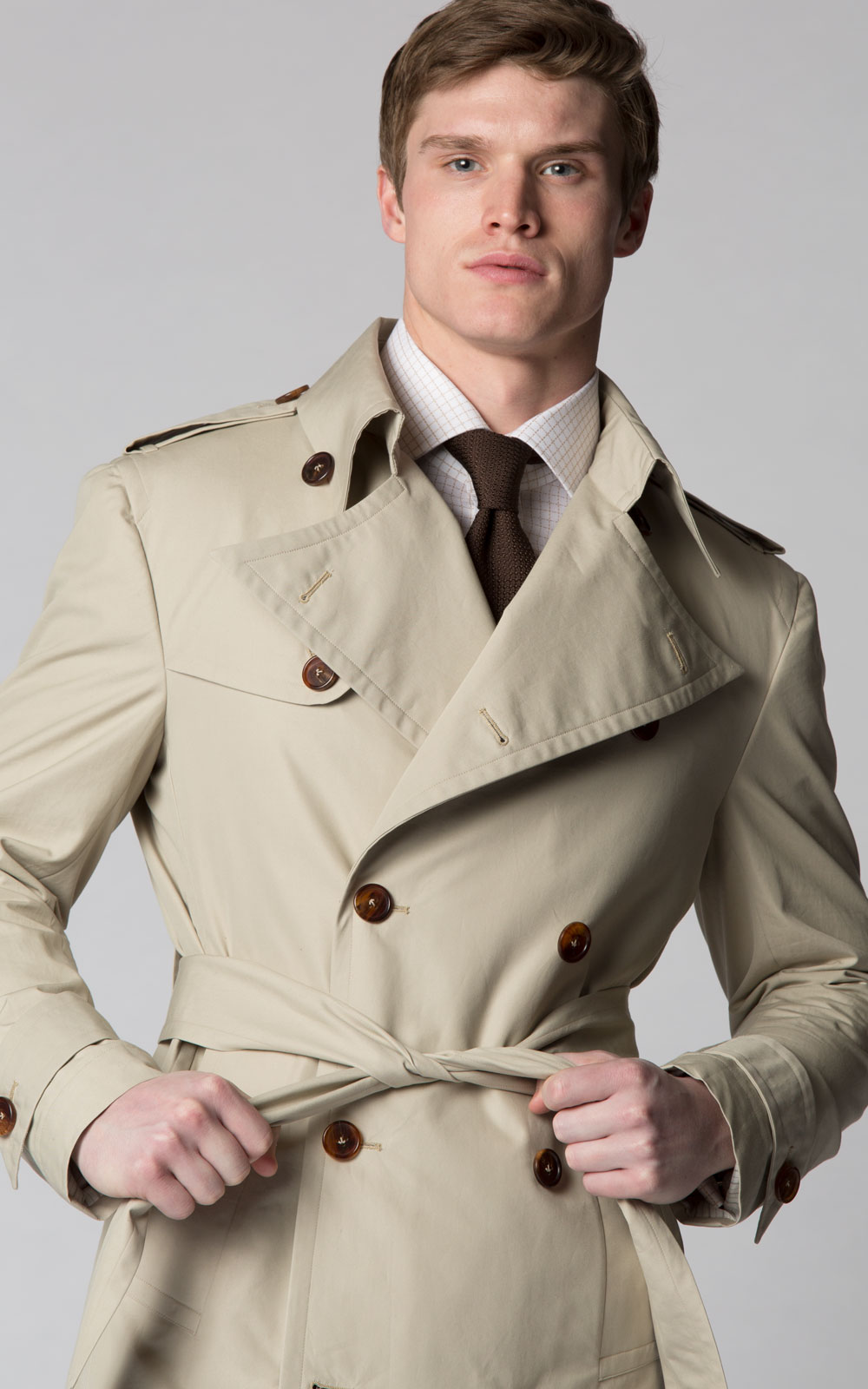 Stone Cotton Trench Coat Michael Andrews Bespoke New York s Most Trusted Custom Tailor Since 2006