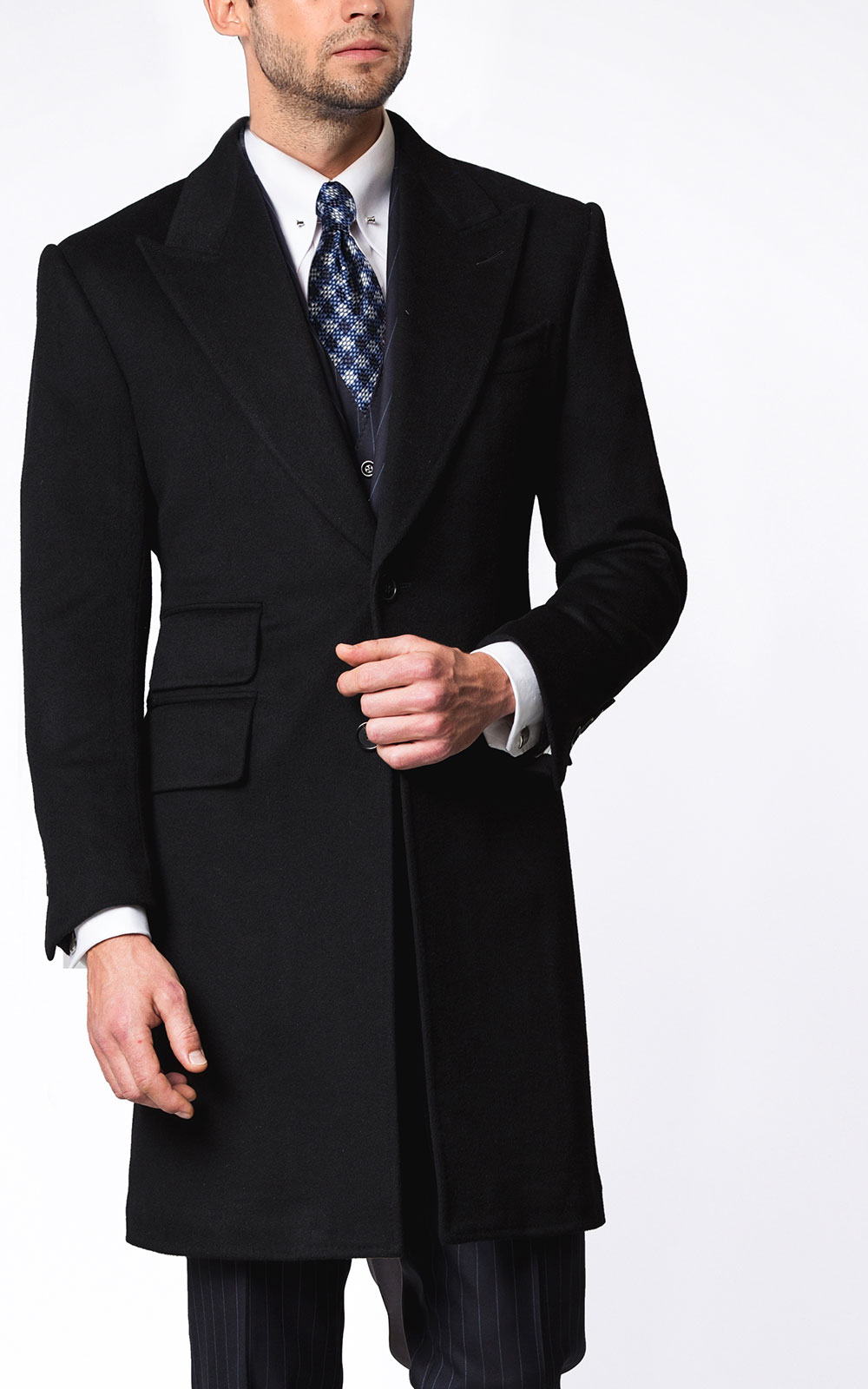 Midnight Blue Overcoat Michael Andrews Bespoke New York s Most Trusted Custom Tailor Since 2006