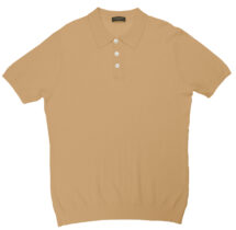 Camel Silk Cashmere Link Stitch Polo