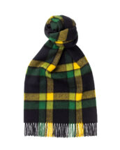 Chatham Navy, Mid Green & Yellow Modern Tartan Classic Cashmere Scarf