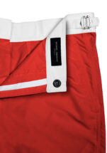 Red Swim Shorts w White Waistband