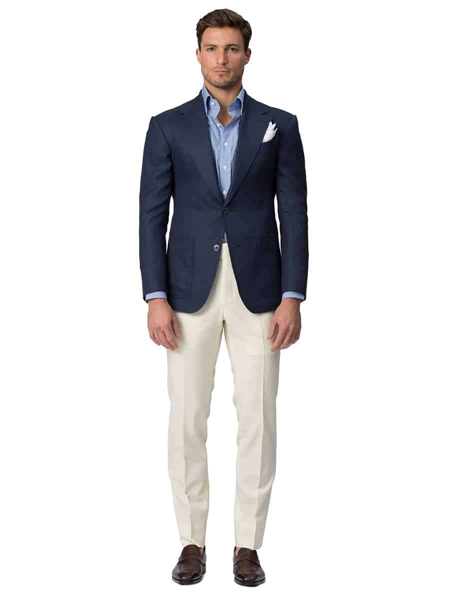 Navy Mohair Hopsack Bespoke Sport Coat Michael Andrews Bespoke New York s Most Trusted Custom Tailor Since 2006