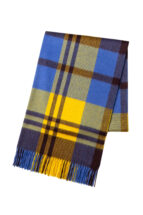 Yellow x Blue Primary Black Watch Cashmere Stole