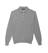 Foggy Silk Cashmere Honeycomb Polo