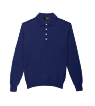 Klein Silk Cashmere Honeycomb Polo